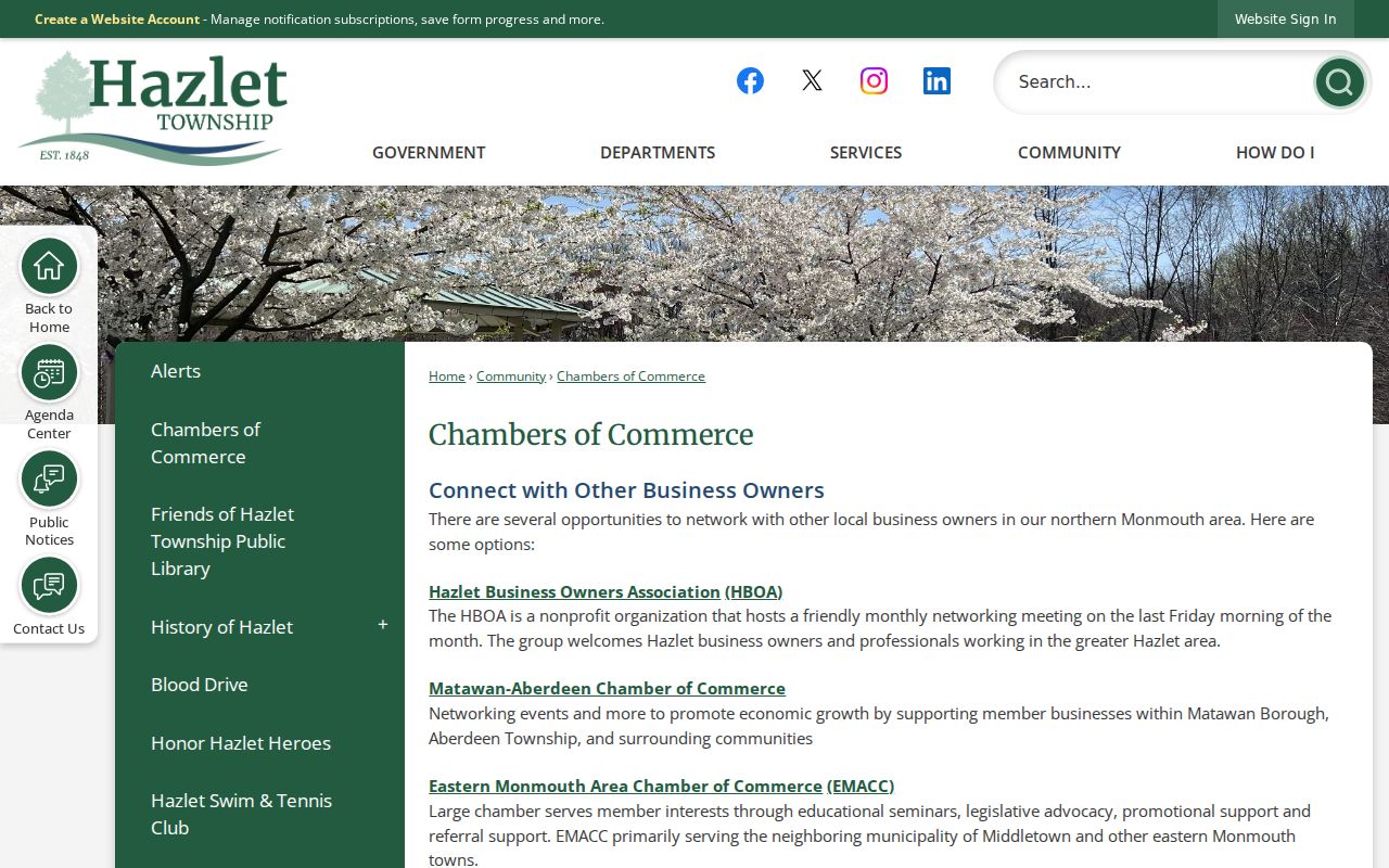 Hazlet neighbors community organization directory and public affiliation source