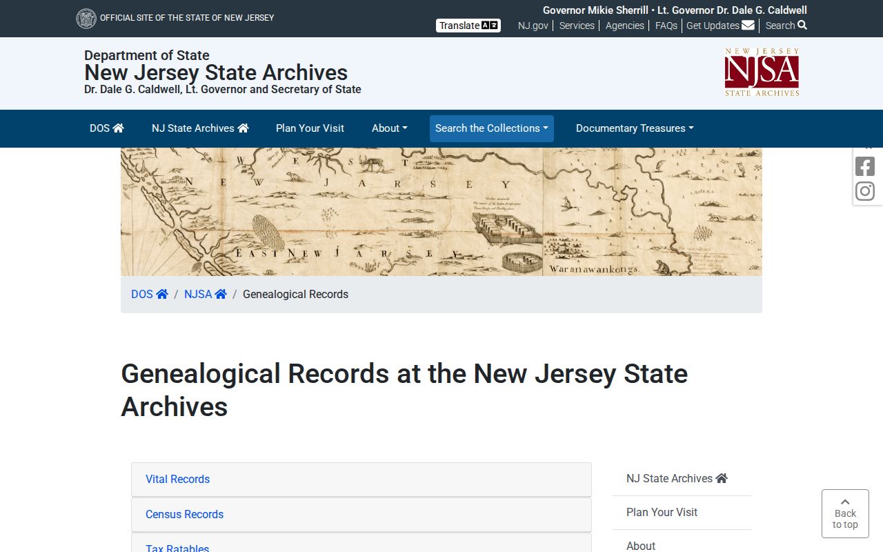 Hazlet city directory research route through New Jersey State Archives genealogy collections
